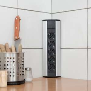 Delight deco Prémium sarokelosztó, 5-ös dugalj szett, konyhapultba építhető dugalj, 20482, rejtett elosztó 5-ös dugalj kombináció - Delight