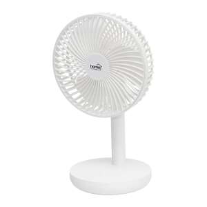 Home by Somogyi TF 14B Akkumulátoros asztali ventilátor, fehér, 14cm lapát, akár 12 órás üzemidő, oszcilláló, dönthető - Home by Somogyi