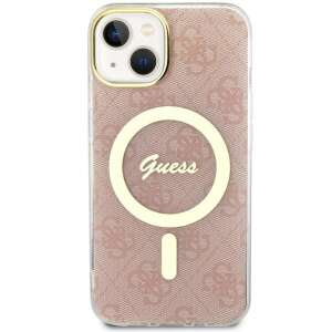 Etui na telefon Guess 4G MagSafe do iPhone 14 w kolorze różowym - Guess