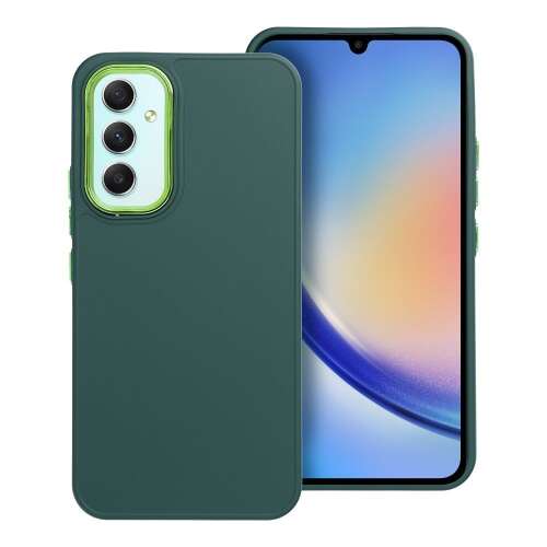 Zöld Samsung Galaxy A25 5G telefontok szilikon kerettel 