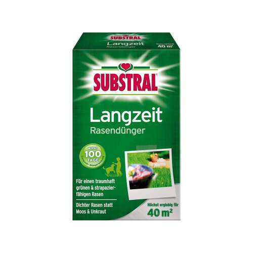 Substral Langzeit Rasendünger, 40m2, Langzeitdünger für einen traumhaft grünen Rasen, 100 Tage Wirkung