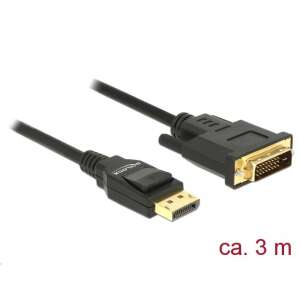 Kabel Delock DisplayPort do DVI, 3 metry, czarny - Konwerter DisplayPort