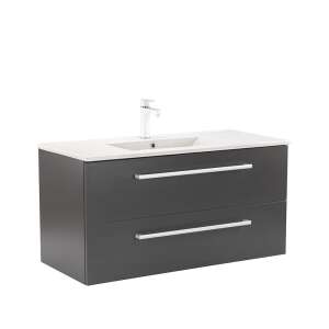 Долен шкаф Vario Clam 100 с мивка антрацит-антрацит 90261232 - Leziter Шкаф за баня