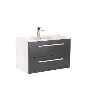 Долен шкаф Vario Clam 80 с мивка бяло-антрацит 90261246 - Leziter Шкаф за баня