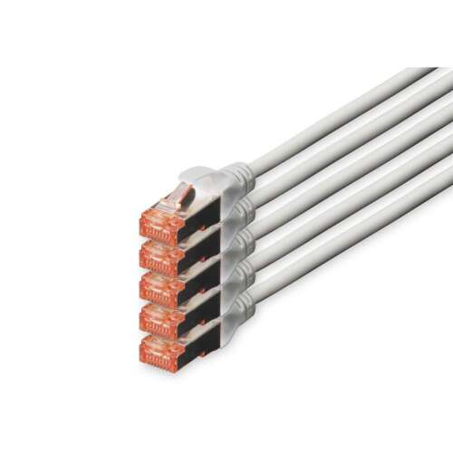 DIGITUS CAT 6 S/FTP Patch kabel, 5 komada, 20m, sivi