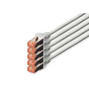 DIGITUS CAT 6 S/FTP Patchkabel, 5 Stück, 20m, grau - Digitus