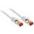 Lindy Cat.6 S/FTP 0.5m network cable, white, RJ-45 connector, shielded, 0.5 meter