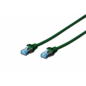 Cross-Kabel (Patchkabel) RJ45-RJ45, Kat.5e, SF/U TP, AWG 26/7, PVC, 0.5m, grün, 1Stk 144969486 - Digitus