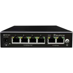 LevelOne FEP-0631 hálózati kapcsoló Fast Ethernet (10/100) Ethernet-áramellátás (PoE) támogatása Fekete (FEP-0631) 90285128 - LevelOne