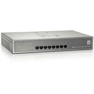 LevelOne GEP-0821 8-Port Gigabit PoE+ Switch, elölnézet - LevelOne