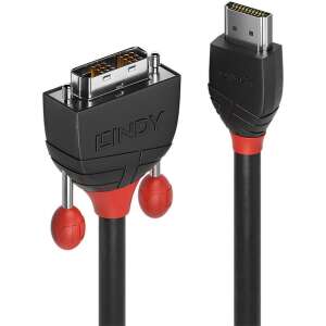 Lindy 36275 kabel konwertera wideo 10 M HDMI Typ A (Standard) DVI-D Czarny, Czerwony (36275) 90285593 - Lindy Kabel HDMI