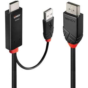 Kabel adaptera Lindy 41500 HDMI do DisplayPort z zasilaniem USB - Lindy Kabel HDMI