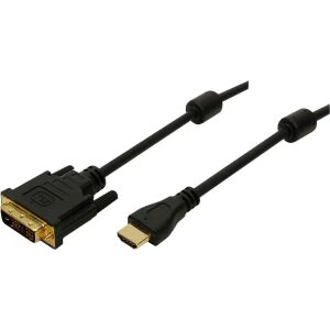 Kabel LogiLink HDMI do DVI, 5m, do podłączania urządzeń z portami HDMI i DVI - Logilink