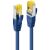 Nahaufnahme des Lindy 47283 Cat7 S/FTP RJ45 Netzwerkkabels
