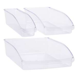 Set de organizare a frigiderului din plastic transparent, 3 piese, cutii de depozitare pentru frigider, stivuibile - Accesorii pentru frigider