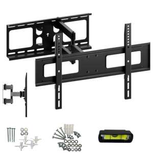 Suport TV Pepita Universal 36-70 inch, Inclinabil, Rotativ, Extensibil, VESA 600x400, max. 50 kg, negru, cu accesorii - Articol tehnic & Electronică