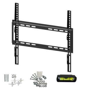 Pepita TV wall mount, 32-55 inch, VESA 400x400, black, with level, screws and plugs for drywall, brick and concrete walls - Electronic