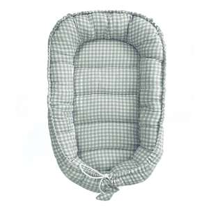 MOLIS&CO Kockás, mentazöld színű babafészek