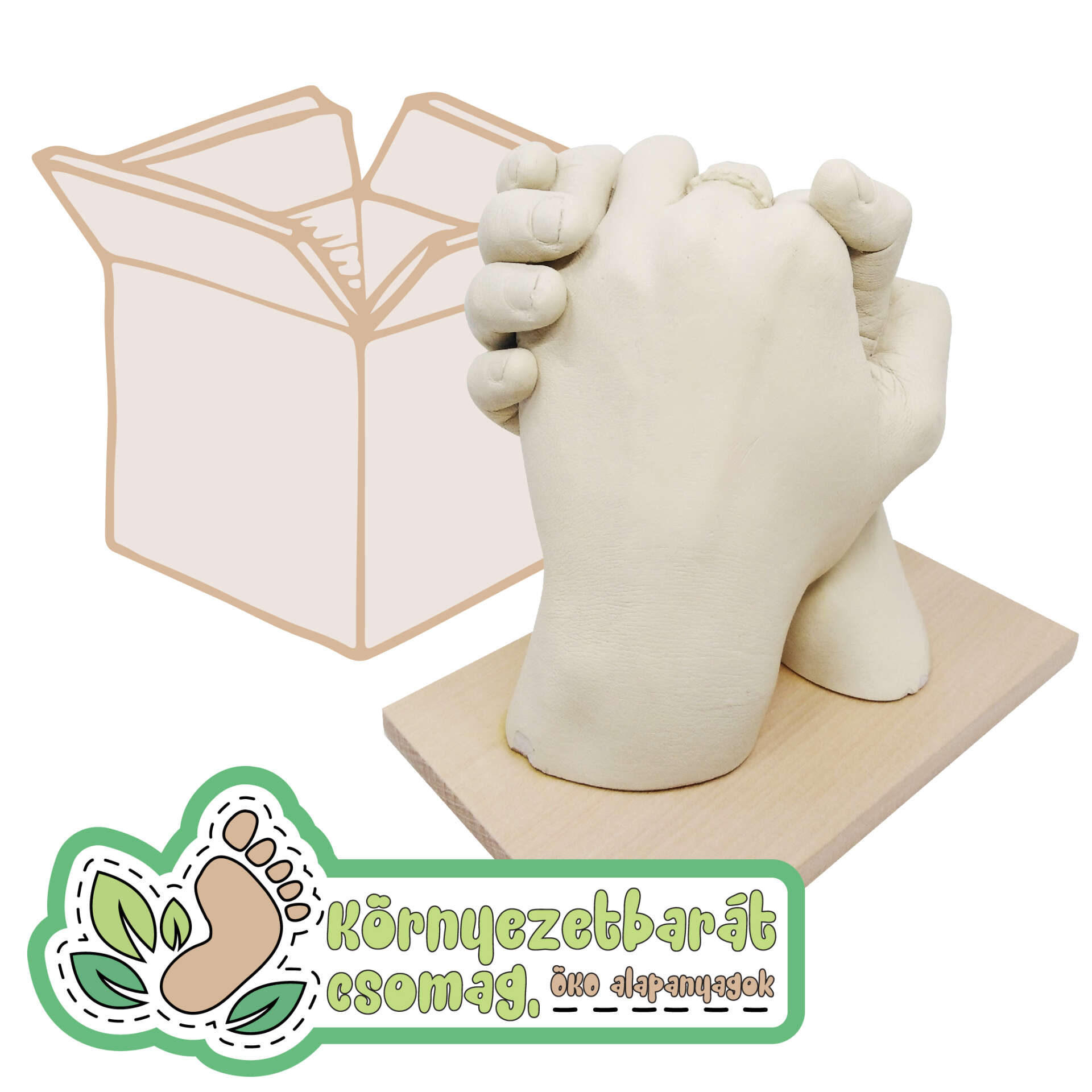 MybbPrint XL TALAPZATOS kézszobor készítő készlet, csomagolás mentes - 3D élmény