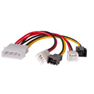 Akyga AK-CA-34 Molex 4-pin to 3-pin 12V and 5V fan power adapter cable - Akyga