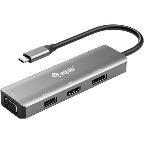 Stație de andocare Equip 133485 USB-C cu porturi HDMI, VGA, DisplayPort și USB 2.0