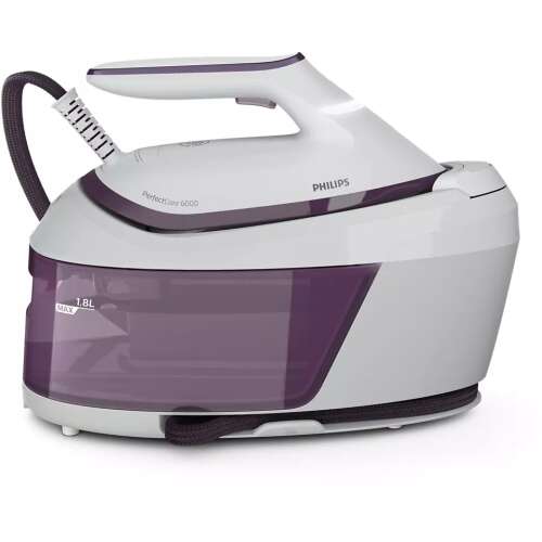 Stație de călcat cu generator de abur Philips PerfectCare din seria 6000, alb și violet