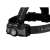 Ledlenser MH7 Stirnlampe, schwarz, Nahaufnahme der Linse und der Bedienelemente