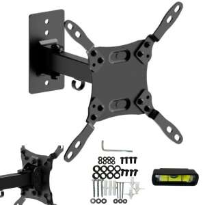 Pepita TV wall mount, 23-42 inch, tilting, swiveling, extending, VESA 200x200, max 30 kg, black, with screws and anchors - Electronic