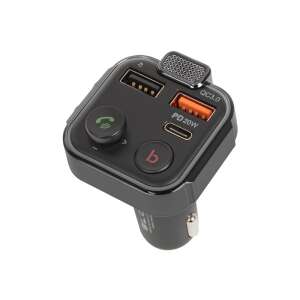 Transmițător FM Bluetooth Blow 74-166# cu două porturi de încărcare USB, Quick Charge 3.0 și PD 20W, apeluri hands-free și afișaj LED - Electronica auto