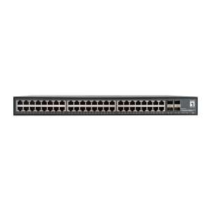 LevelOne GTU-5211 52 portos Gigabit Ethernet Switch, elülső nézet - LevelOne