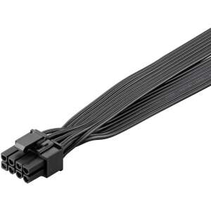 Goobay 8pin apa - 2x 6+2pin apa PCIe Tápegység kábel 0.29m - Fekete 90314044 