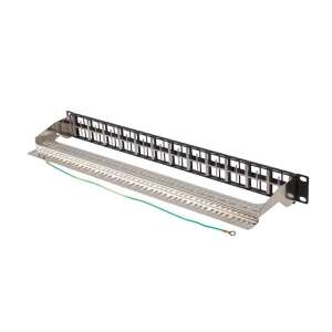 Lanberg PPKS-1248-B 19 inch 48 port patch panel, black, for keystone modules - Patch Panel