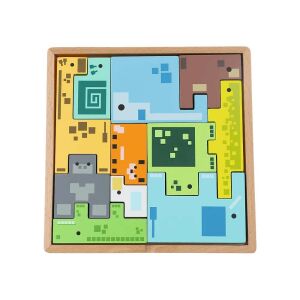 Trefl Pixel Gang Drewniane Puzzle Zwierzęta dla Maluchów, 11 elementów - Puzzle i układanki