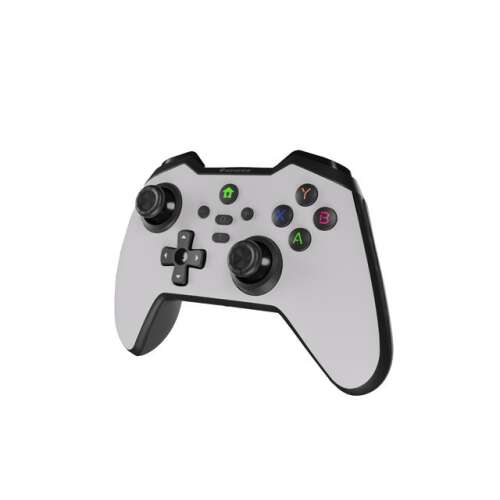 Genesis Mangan 400 wireless gamepad for PC, Switch, and mobile, white, angled view