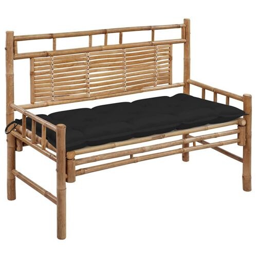 vidaXL Bambusz Kerti Pad Párnával - 120 cm 165429111 - Kerti pad