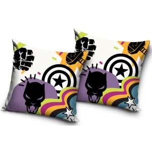 Marvel párnahuzat, 40x40 cm, fekete párduc, vas ember, amerikai kapitány, hulk, bosszúállók, szuperhős, párnahuzat, díszpárna - Carbotex