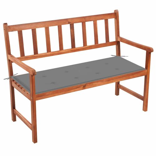 vidaXL tömör akácfa kerti pad párnával 120 cm 165429008 - Kerti pad