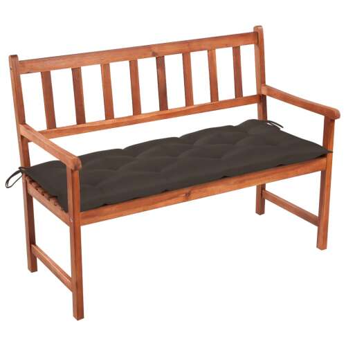 vidaXL tömör akácfa kerti pad párnával, 120 cm - Kerti pad