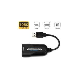 HDMI - USB 3.0 videó rögzítő kártya, 1080p 60fps, élő közvetítés, felvétel - Kártyaolvasó