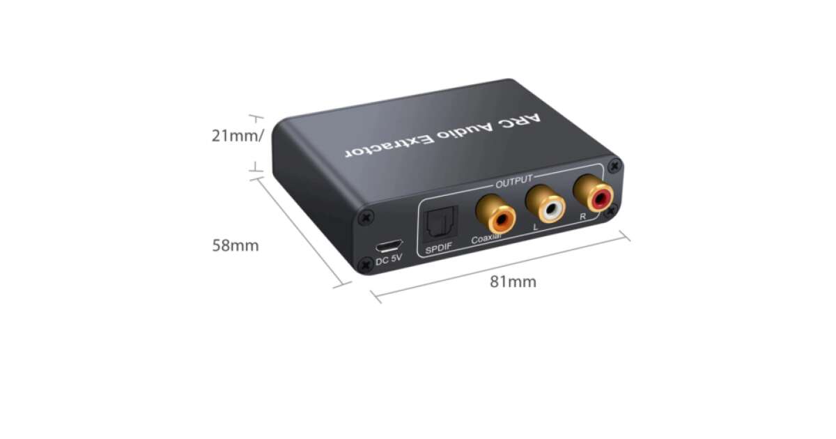 Hdmi Arc Audio Leválasztó 192khz Digitális és Analóg Hang Kimenet Pepitahu 0862