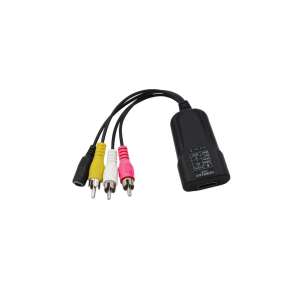 HDMI - 3RCA átalakító adapter, RCA bemenetű tévékhez, projektorokhoz, 1080P, HDMIAV2 90326567 