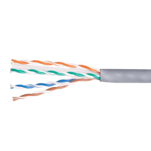 Equip 401496 Cat6a U/UTP Netzwerkkabel, grau, Nahaufnahme der verdrillten Adernpaare