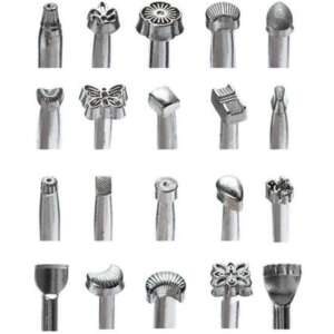 20-Piece Alloy Leather Stamping Tool Set for Saddles, Hand Carving, Clothing & Crafts