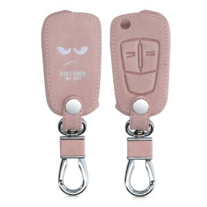 Opel/Vauxhall Key Cover - 2 Buttons, Eco Leather, Pink, 43951.02