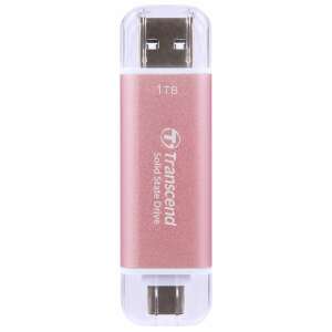 Transcend ESD310 1TB rózsaszín külső SSD, dupla USB, USB-A és USB-C - Transcend