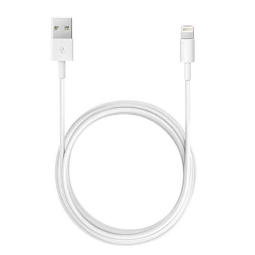 Fehér Lightning - USB kábel, 1 méter hosszú, töltéshez és adatátvitelhez 
