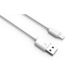 Fehér Lightning USB kábel, 30cm, 2.4A töltés - LDNIO