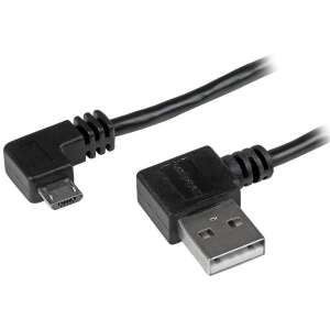 Startech 3FT RIGHT ANGLE MICRO-USB CBL M/M WITH RIGHT ANGLE CONNECTORS 90370904 