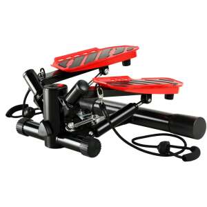 vidaXL fekete-piros lépcsőzőgép gumikötéllel