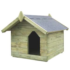 vidaXL impregnált fenyőfa Kutyaház felnyitható tetővel #világosbarna-szürke 53249744 Állattartás